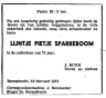 Overlijden - Lijntje Pietje Sparreboom--15-11-1896--Bron-CBG