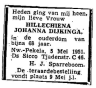 Overlijden - Hillechiena Johanna Dijkinga--26-05-1883--05-05-1951--Bron-1-CBG-Krant-onbekend