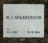 Grafsteen - William Jacques Sparreboom--06-06-1925--31-12-1944--Bron-2-Online Begraafplaatsen