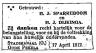 Huwelijk - Herman Jan Sparreboom--03-11-1882--en-Hillechiena Johanna Dijkinga--26-05-1883--Bron-CBG